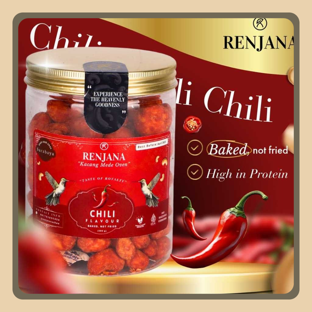 

Kacang Mede / Mete / Mente Oven Panggang | Chili - RENJANA CASHEW 300g