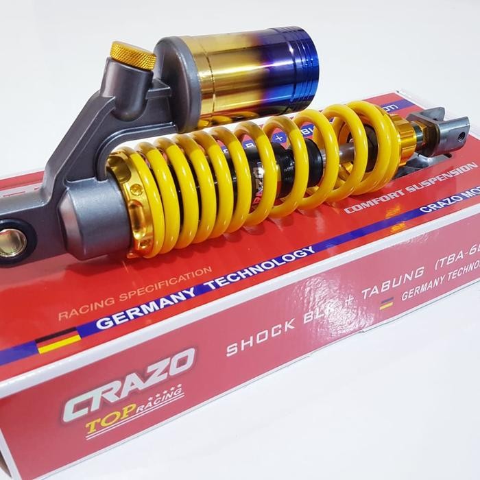 SHOCK BREAKER BELAKANG TABUNG VARIASI MOTOR MIO/BEAT STREET-BEAT POP - Kuning - 2tone, Matic 310mm