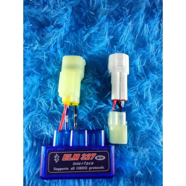 Scanner Motor Injeksi Paket Tools Honda dan Yamaha Mini ELM 327 dengan Koneksi Bluetooth Android