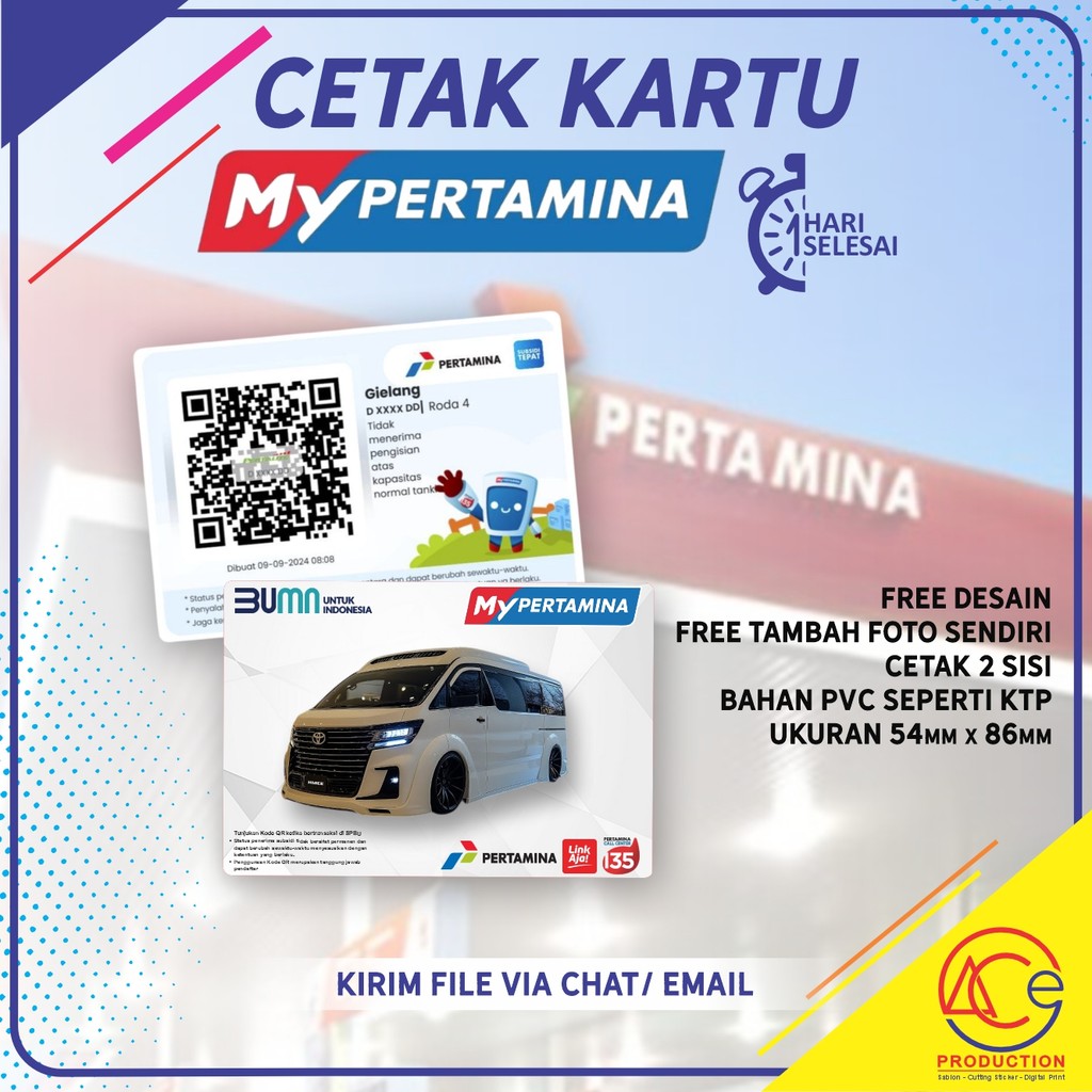 CETAK KARTU MY PERTAMINA CETAK BARCODE BENSIN SOLAR