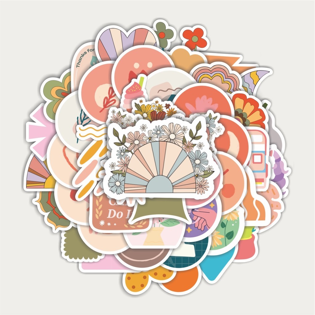 

Sticker Pack Sticker Aesthetic Pastel Lucu | Sticker TUMBLR | Stiker LAPTOP KOPER HELM