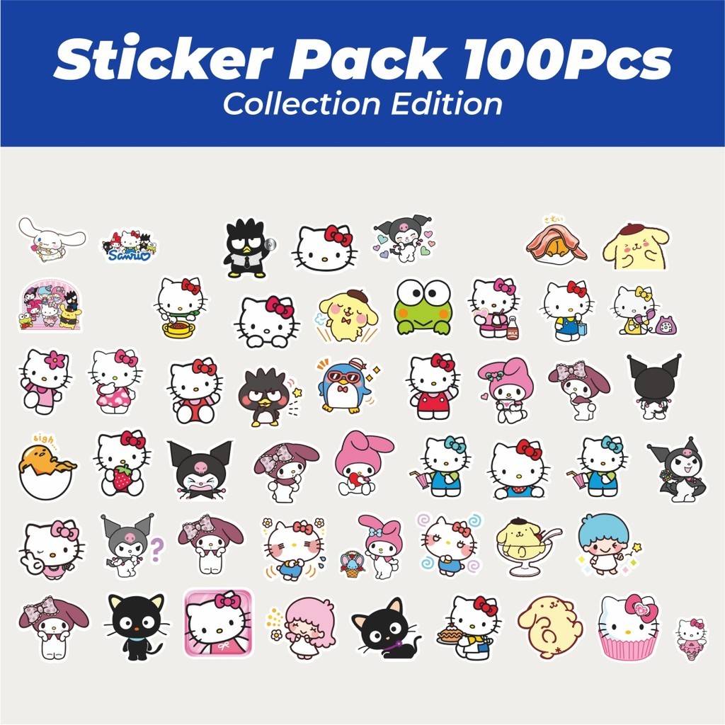 

Hot Stiker Kartun Sanrio Versi 2 Lucu Anti Air Stikers Berperekat Waterproof Sticker Decal Buat Motor Helm Buku Journal Koper Casing HP Laptop Botol Minum