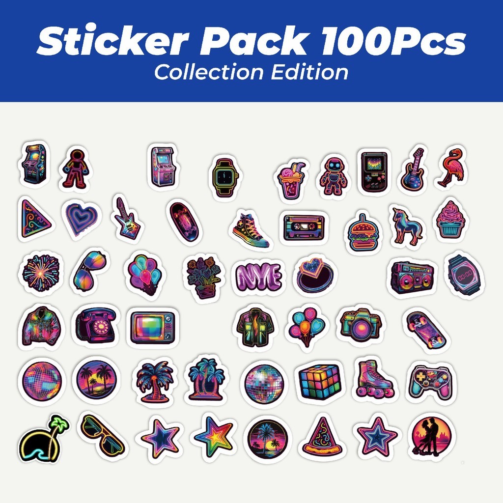 

Hot Stiker Neon Grafiti Lucu Anti Air Stikers Berperekat Waterproof Sticker Decal Buat Motor Helm Buku Journal Koper Casing HP Laptop Botol Minum