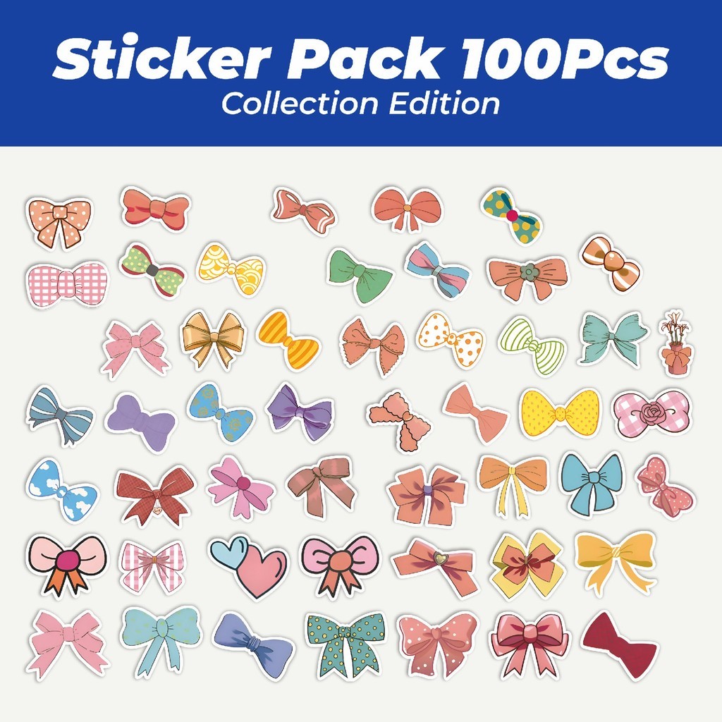 

Hot Stiker Fluffy Bow Design Lucu Anti Air Stikers Berperekat Waterproof Sticker Decal Buat Motor Helm Buku Journal Koper Casing HP Laptop Botol Minum