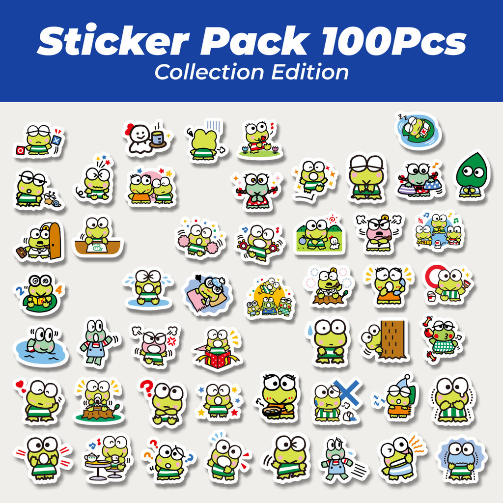 

Hot Stiker Kartun Keroppi Versi 2 Lucu Anti Air Stikers Berperekat Waterproof Sticker Decal Buat Motor Helm Buku Journal Koper Casing HP Laptop Botol Minum