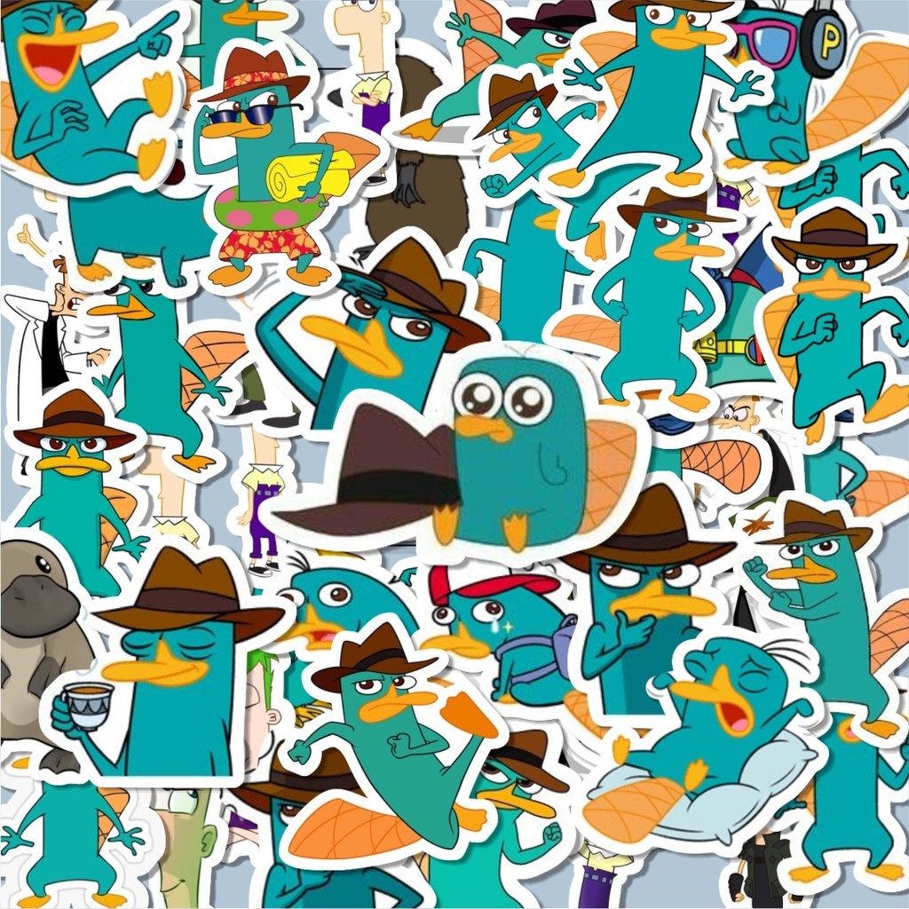 

100PCS Lucu Stiker Kartun Perry the Platypus Stiker Aesthetic Stiker Anti Air Stikers Berperekat Waterproof sticker decal buat Motor Helm Buku Journal Koper Casing HP Laptop Botol Minum Hadiah anak