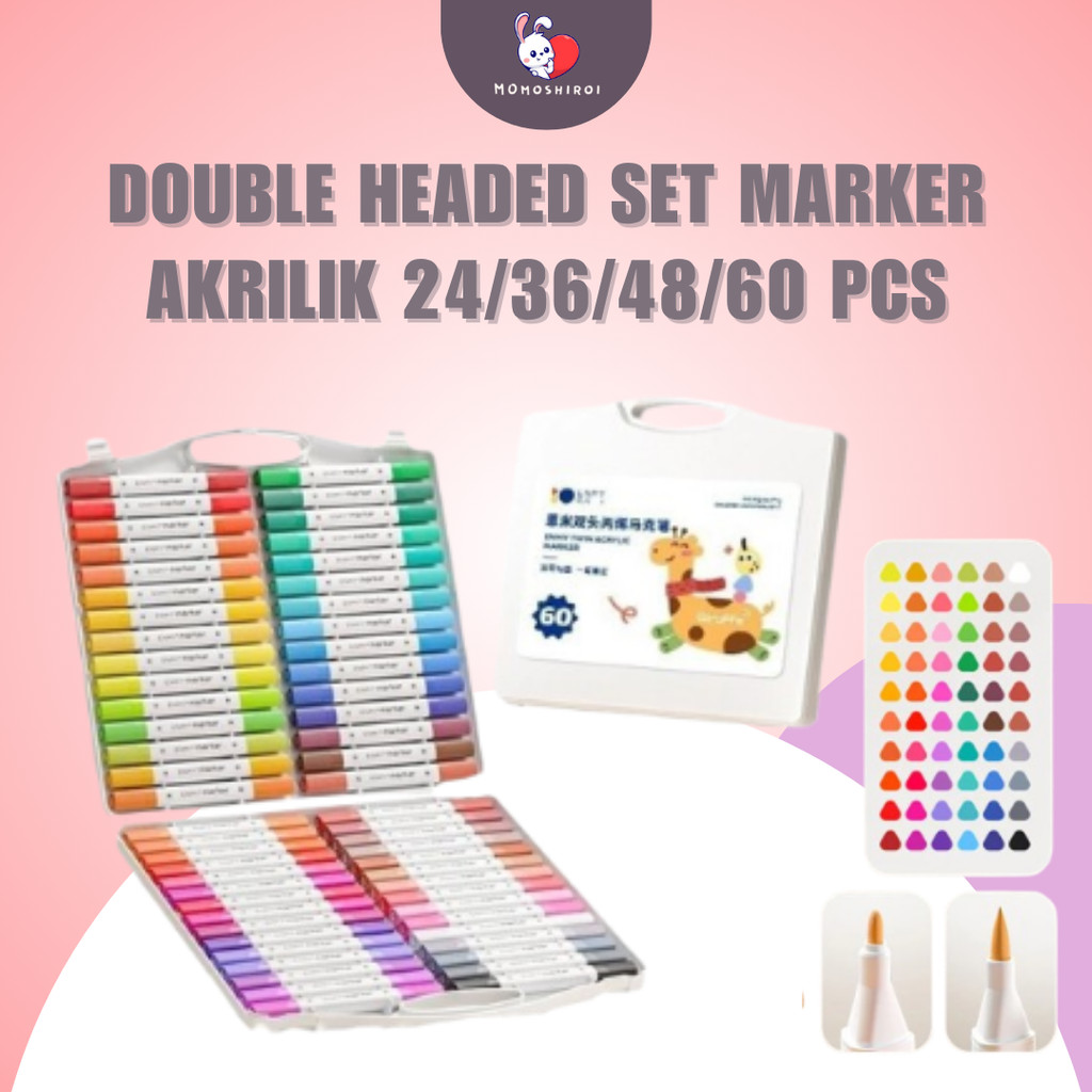 

Double-headed Set Marker Akrilik 24/36/48/60 Warna yang Beragam dan Menarik untuk Seni