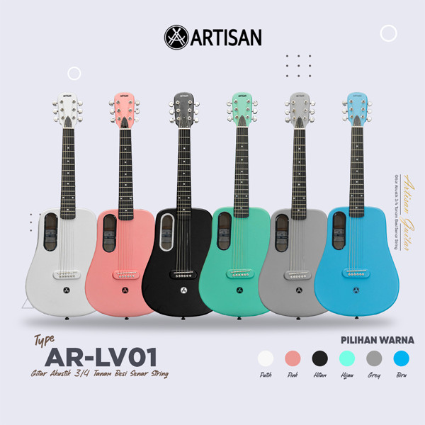ARTISAN Gitar Akustik 3/4 Tanam Besi AR - LV01 Senar String Guitar