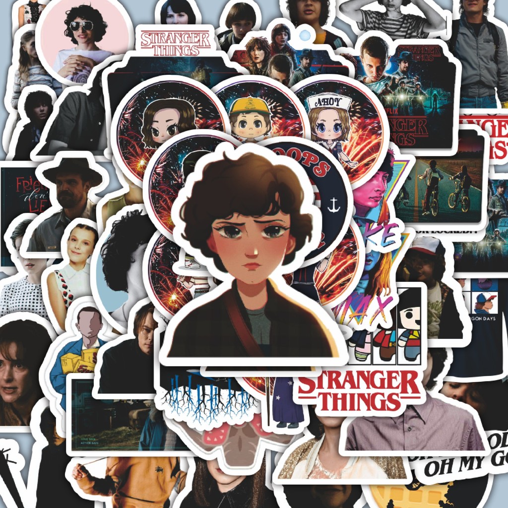 

100PCS Lucu Stiker ★ Stranger Things Stiker Aesthetic Stiker Anti Air Stikers Berperekat Waterproof sticker decal buat Motor Helm Buku Journal Koper Casing HP Laptop Botol Minum Hadiah anak