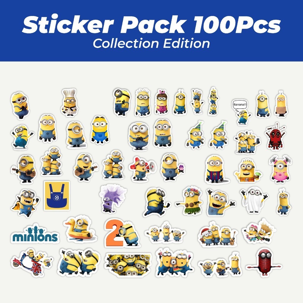 

Hot Stiker Kartun Minions Lucu Anti Air Stikers Berperekat Waterproof Sticker Decal Buat Motor Helm Buku Journal Koper Casing HP Laptop Botol Minum