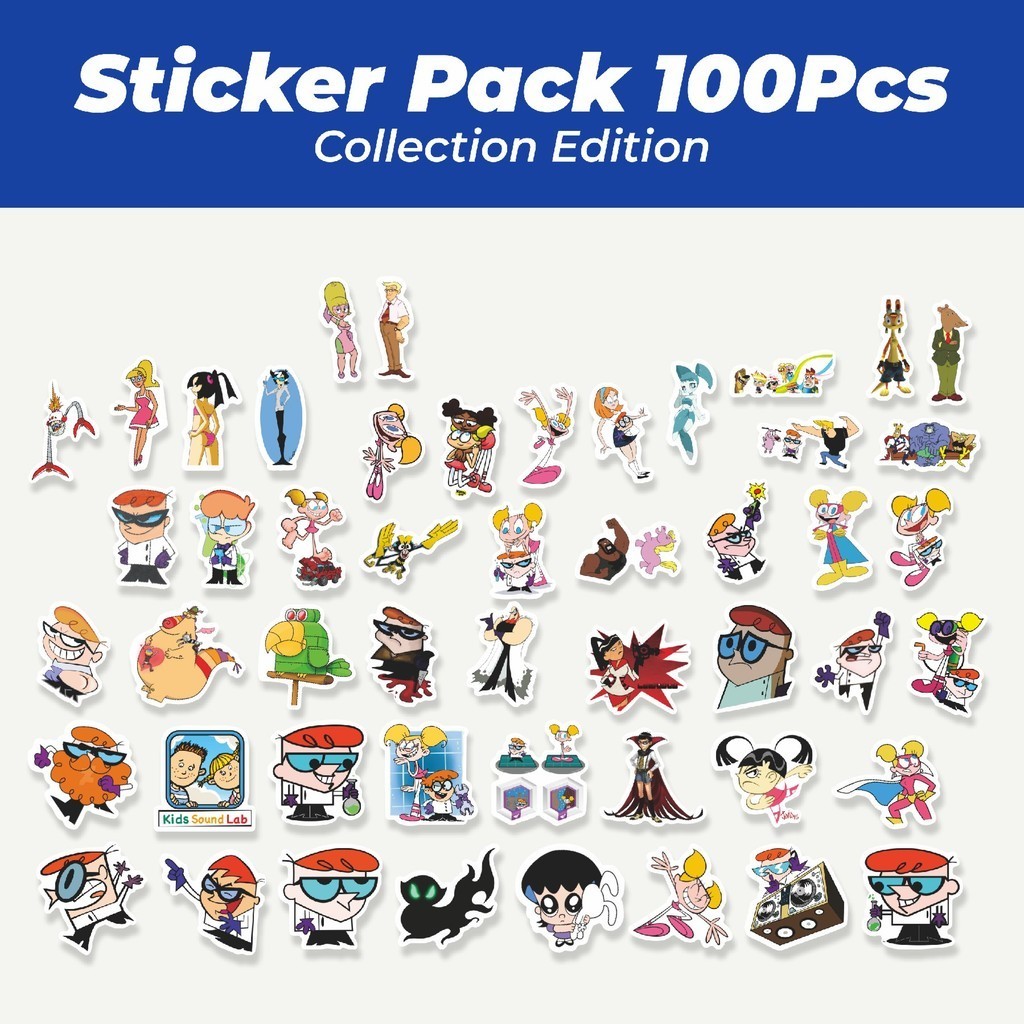 

Hot Sticker Dexter's Laboratory Sticker Lucu Anti Air Stikers Berperekat Waterproof Sticker Decal Buat Motor Helm Buku Journal Koper Casing HP Laptop Botol Minum