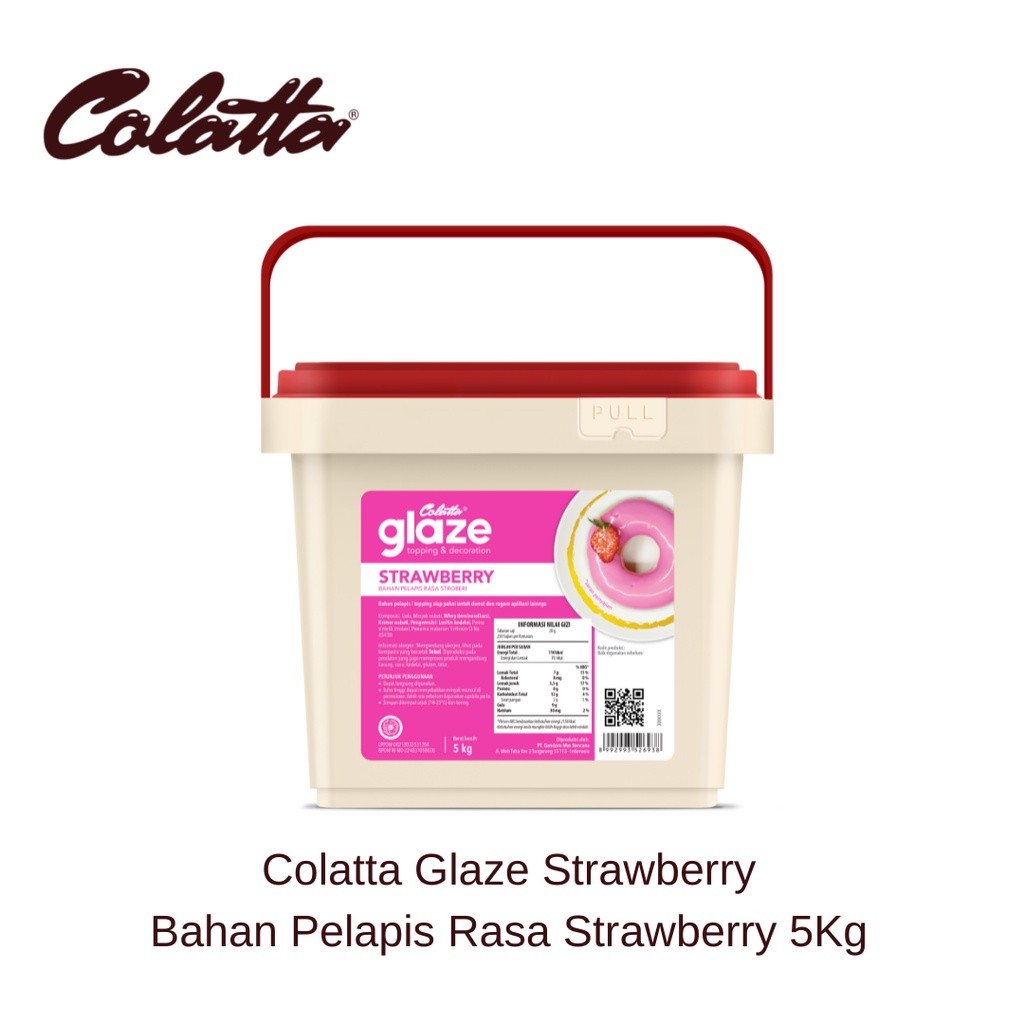 

Colatta Glaze Strawberry - Bahan Pelapis Rasa Strawberry 5Kg