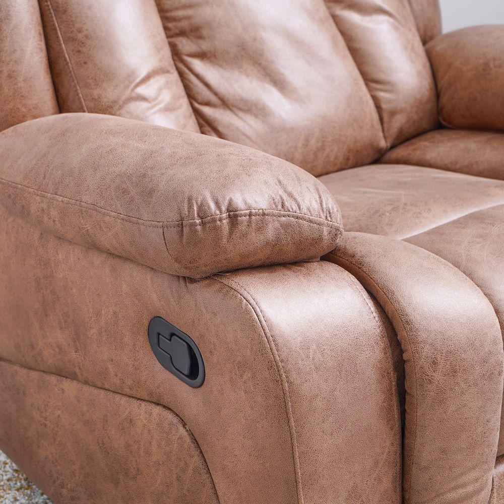 JAMIN MURAH Informa Norton Sofa Recliner Rocking Fabric 1 Seater - Cokelat Tempat Duduk Rebahan Sofa