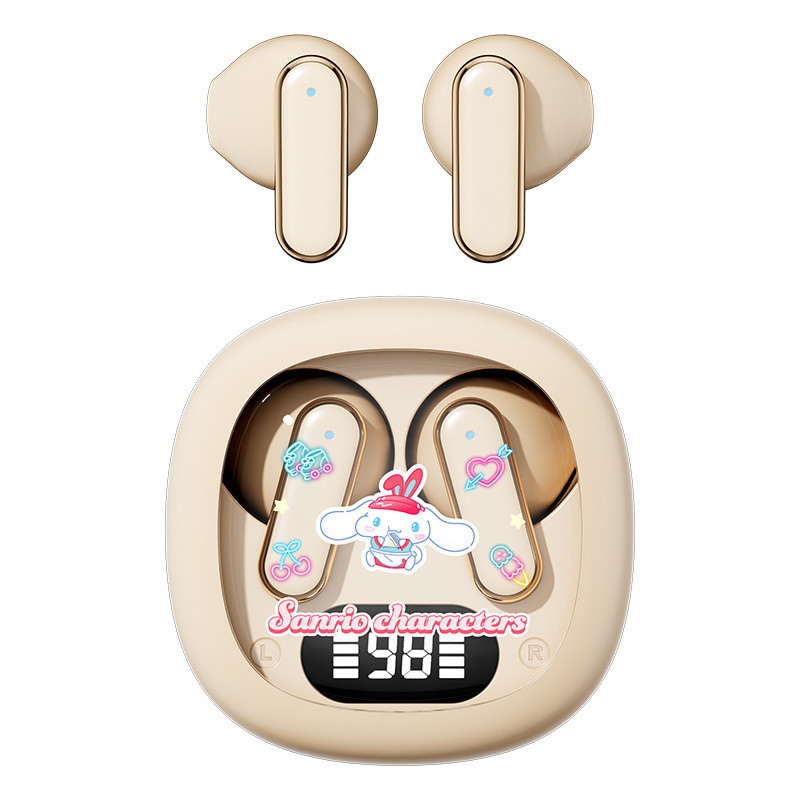 Earphone Sanrio Fruit Theme Cube Mini, Cute Wireless - Bass HD for Student