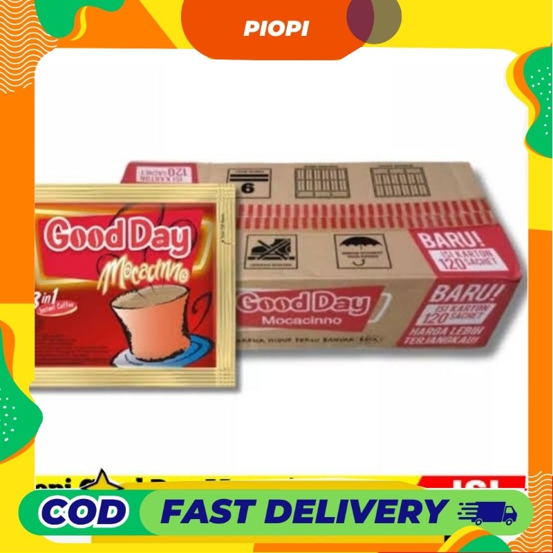

piopi Good Day Mocacinno 3in1 Instan Coffe 1 Dus Isi [120pcs X 20gr]
