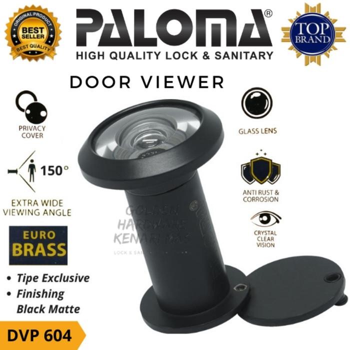 

PALOMA DVP 604 LUBANG INTIP PINTU DOOR VIEWER BRASS HITAM MATTE BLACK - HITAM MATTE BLACK Sale