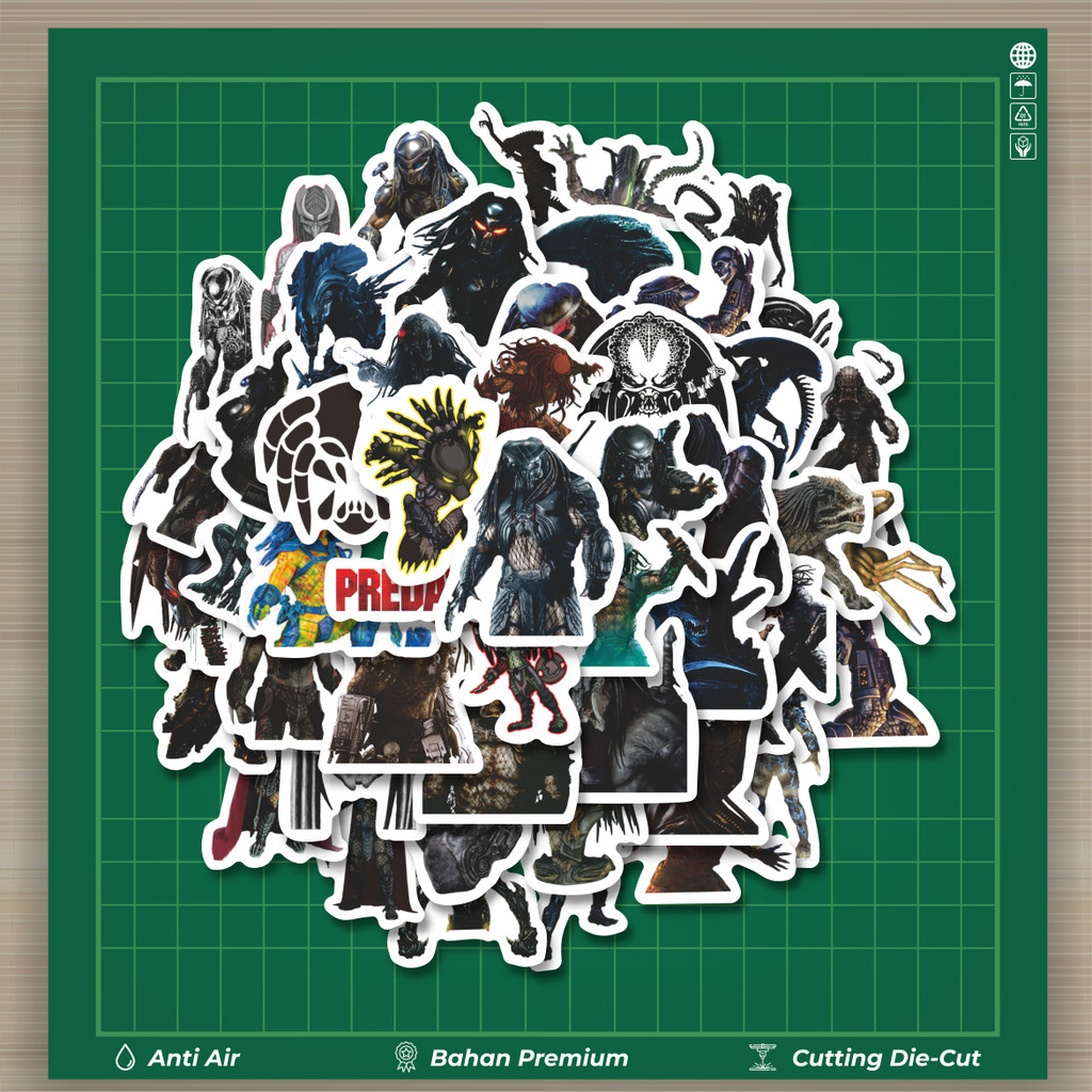 

HOT 50 PCS STIKER Stiker Kartun The Predator Stiker Fashion Cars Decal Dingin Kartu Album Custom Vinyl Anti Air- Sticker Aesthetic Buku Journal Koper Casing HP Tablet Laptop Helm Motor Botol Minum