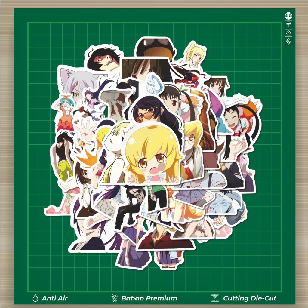 

HOT 50 PCS STIKER Stiker Anime Monogatari Series Stiker Fashion Cars Decal Dingin Kartu Album Custom Vinyl Anti Air- Sticker Aesthetic Buku Journal Koper Casing HP Tablet Laptop Helm Motor Botol Minum