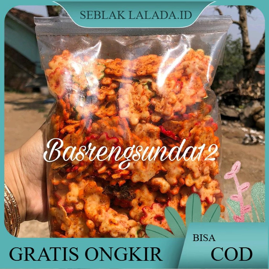 

[Beli Lokal]Seblak kerupuk bintang pedas Daun Jeruk 200gram cemilan instan makanan Food Snack Spicy
