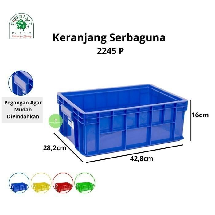 

Green Leaf Container / Keranjang Industri 2245 P - Biru