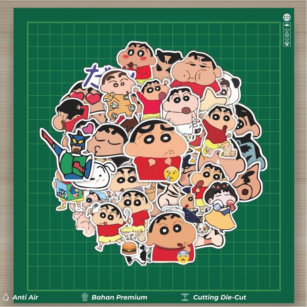 

HOT 50 PCS STIKER Stiker Kartun Shincan Stiker Fashion Cars Decal Dingin Kartu Album Custom Vinyl Anti Air- Sticker Aesthetic Buku Journal Koper Casing HP Tablet Laptop Helm Motor Botol Minum
