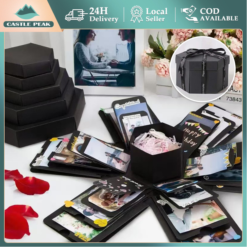 

Album Kenangan DIY Kotak Eksplosion Heksagonal Hadiah Ulang Tahun Anniversary - Pop Up Surprise Unik untuk Foto dan Catatan Romantis
