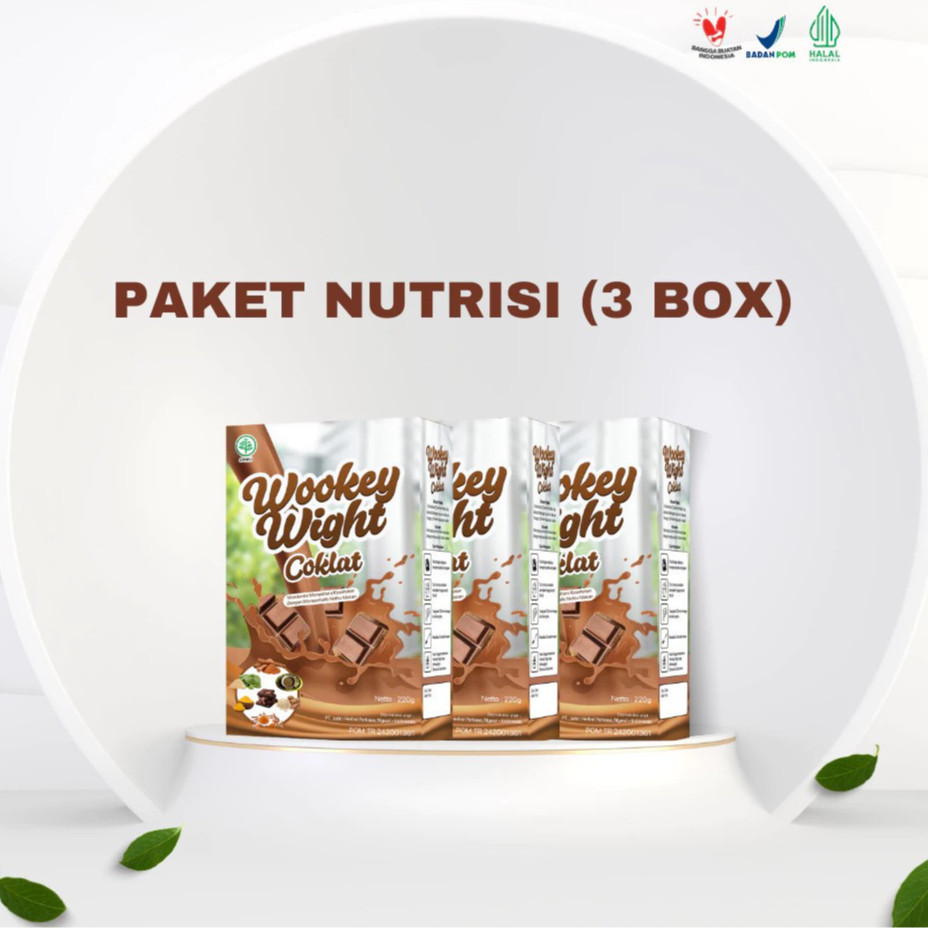 

PAKET 3 BOX Wookey Weight - Susu Penggemuk Badan Dan Penambah Nafsu Makan Rasa Coklat PROMO