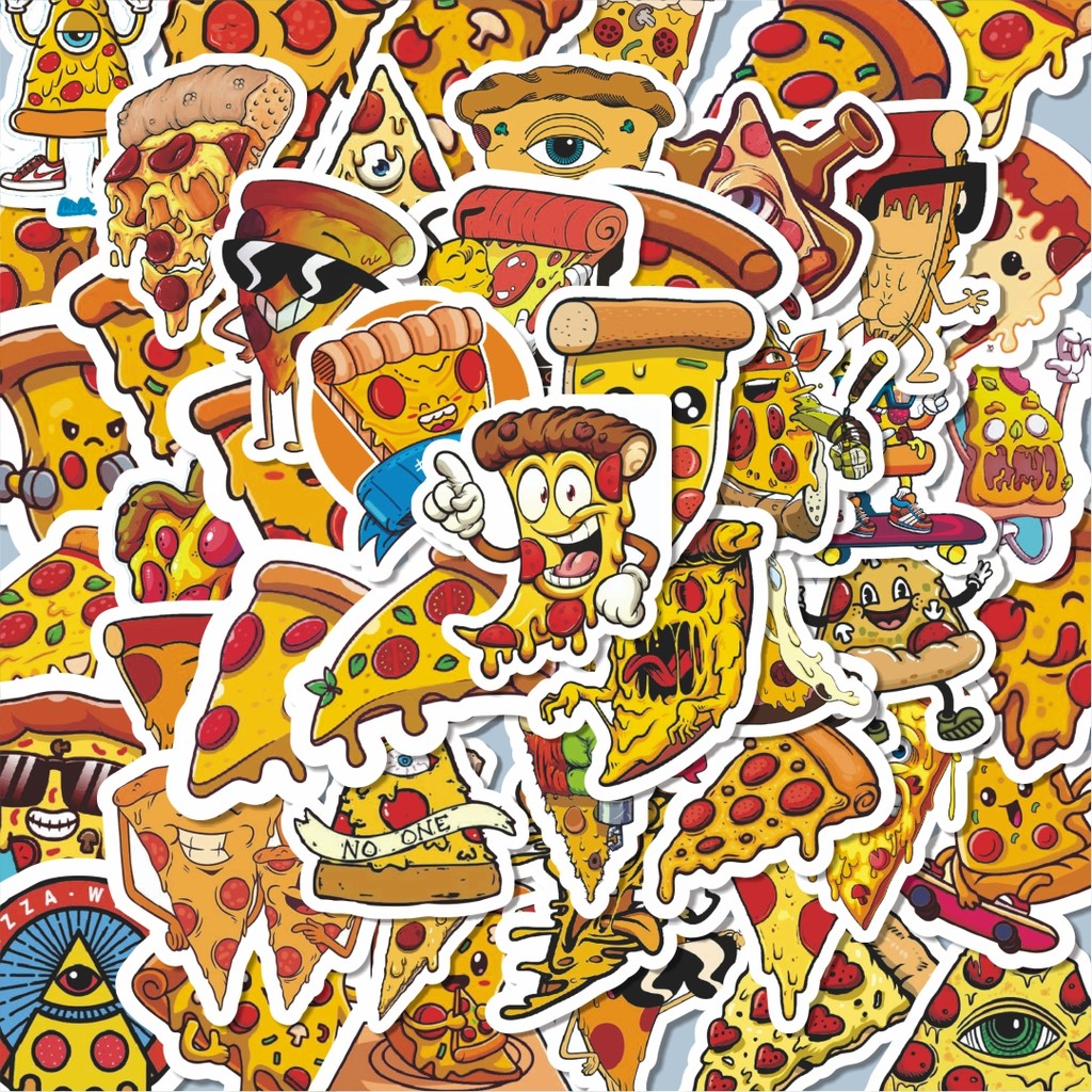 

100PCS Lucu Stiker Food Delicious [Makanan Lezat] Stiker Aesthetic Stiker Anti Air Stikers Berperekat Waterproof sticker decal buat Motor Helm Buku Journal Koper Casing HP Laptop Botol Minum Hadiah anak