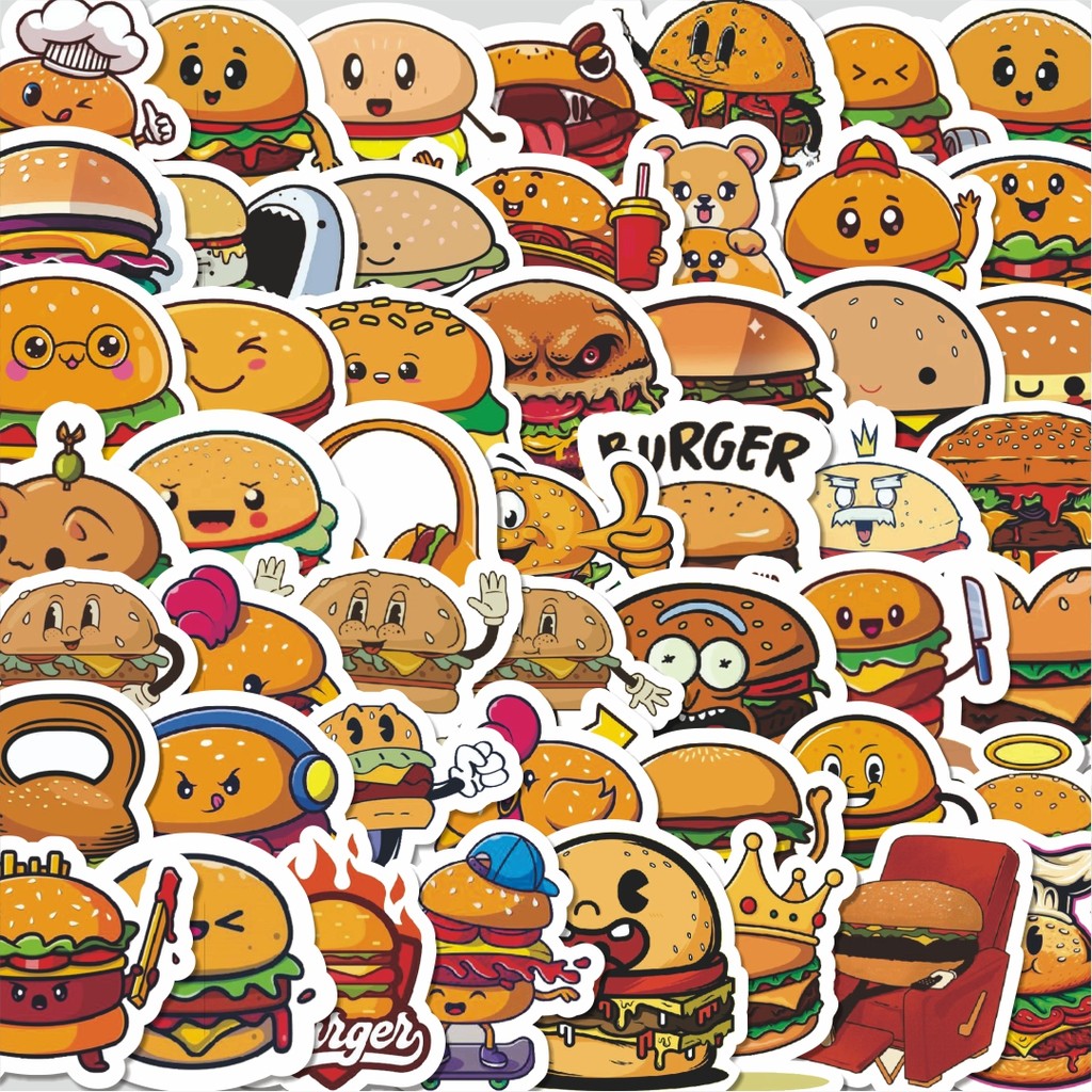 

Stiker Cutting Pack Stiker Food Delicious [Makanan Lezat] Isi 100Pcs Series Aesthetic Lucu Keren Untuk Koper Bahan Vynil