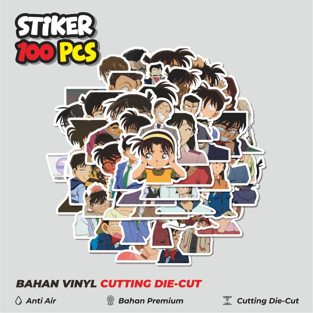 

Terbaru! 50 pcs Stiker Anime Detective Conan V2 Dekorasi Lucu Kreatif untuk Notebook, Skateboard, HP