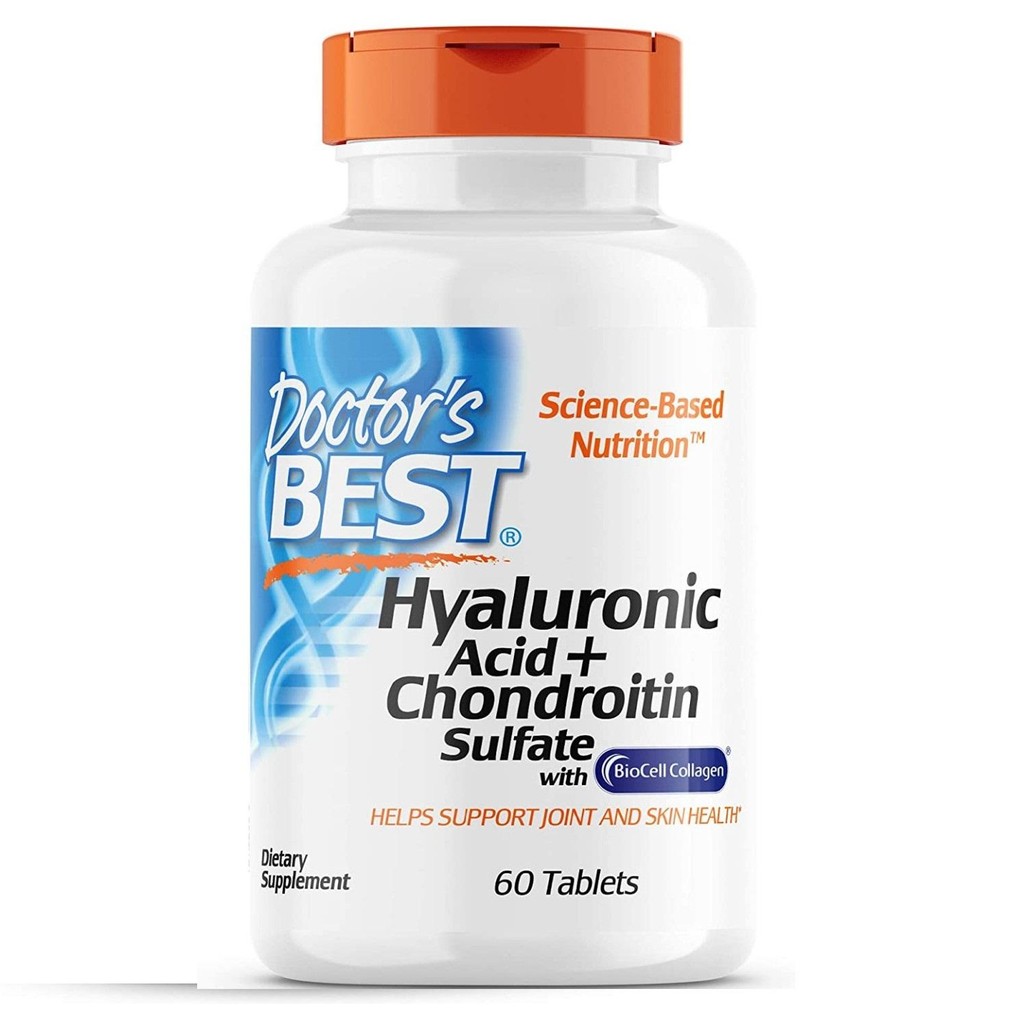 Doctor's Best,Hyaluronic Acid Chondroitin Sulfate,Biocell Collagen 60tablet