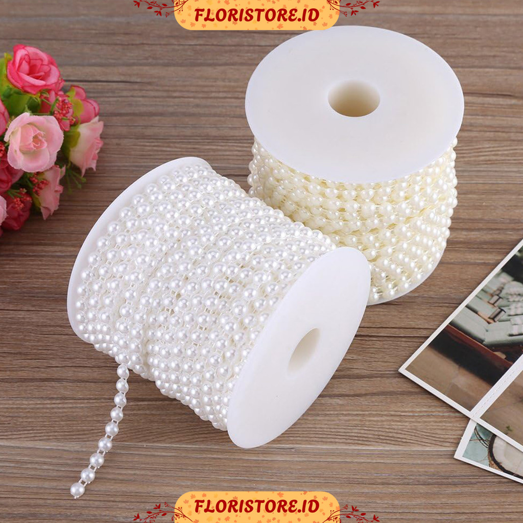 

PEARL LACE TRIM / TALI MUTIARA / AKSESORIS BUKET BUNGA / FLORIST SUPPLY