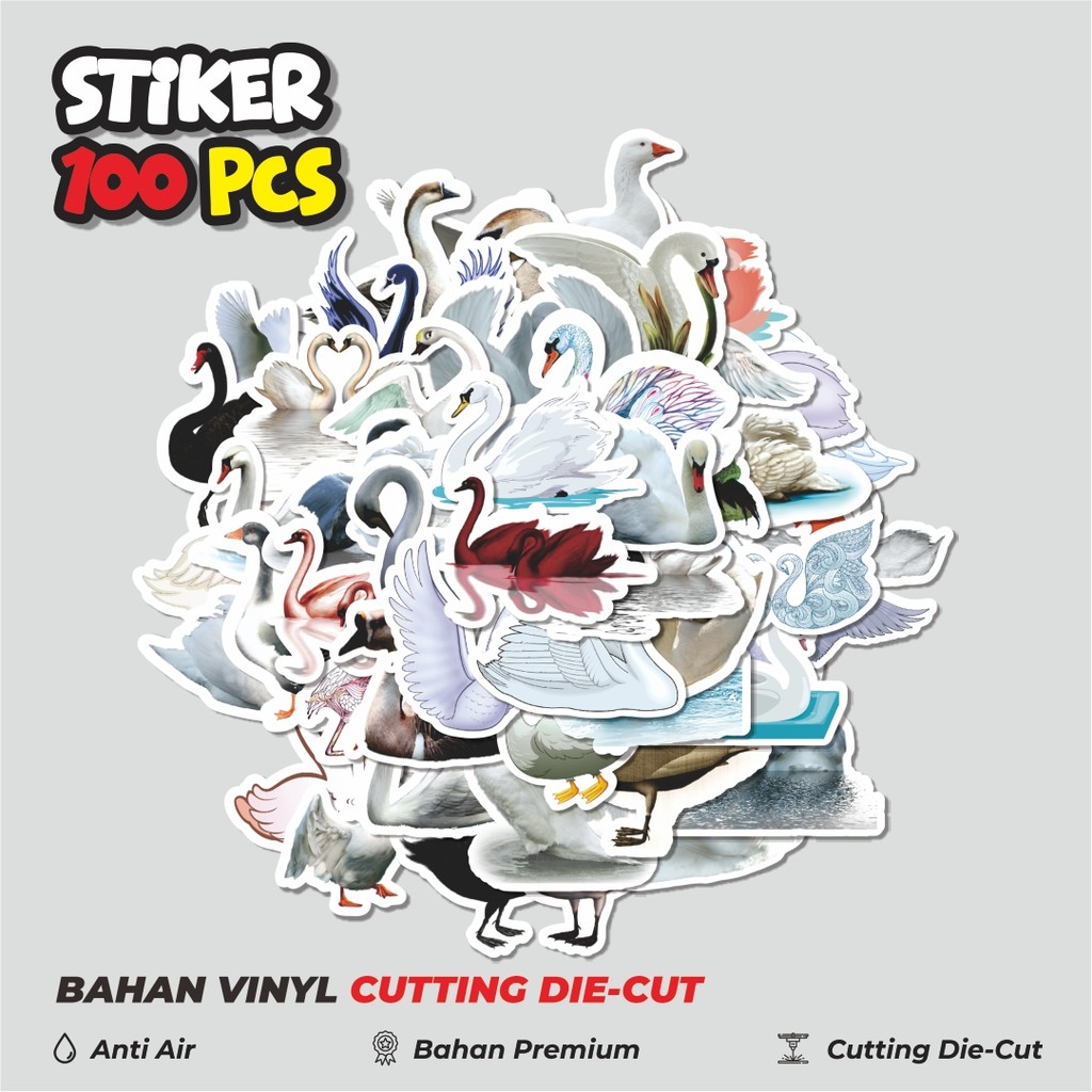 

Terbaru! 50 pcs Stiker Swan Series 1 [Angsa] Dekorasi Lucu Kreatif untuk Notebook, Skateboard, HP
