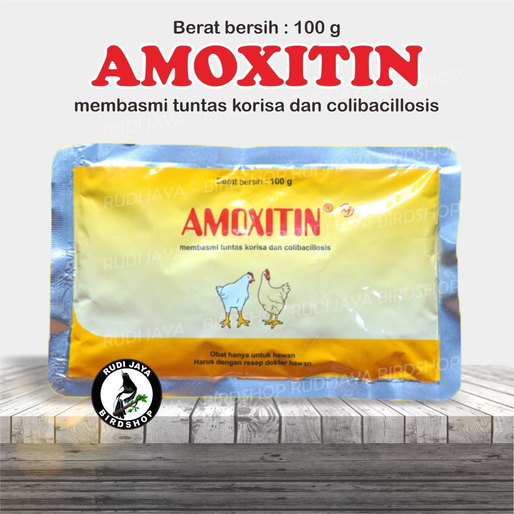 SEDIA AMOXITIN 100 GRAM MEDION OBAT AYAM BEBEK SAKIT NGOROK PILEK PULLORUM SALMONELLA SESAK NAFAS