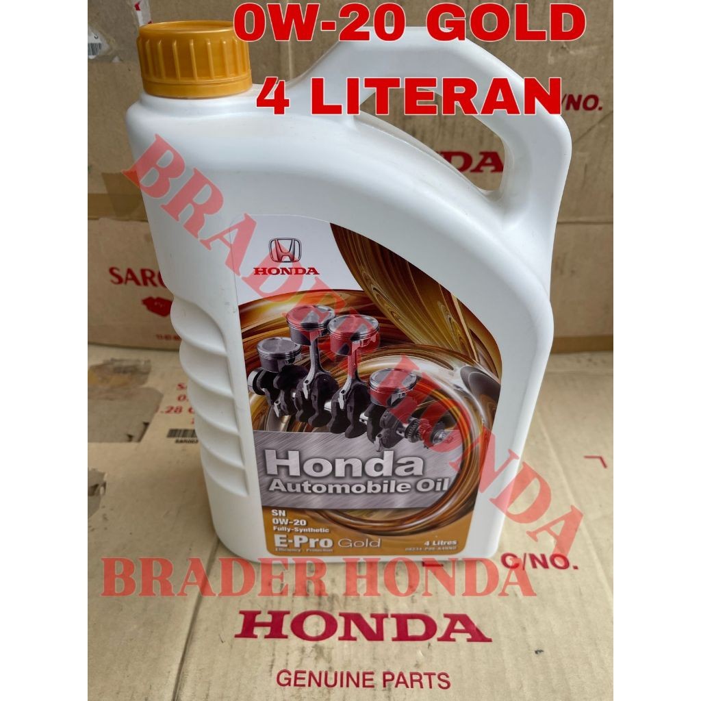 OLI MESIN 0W-20 OIL E-PRO EPRO GOLD TURBO MERAH ORIGINAL SEMUA MOBIL HONDA JAZZ CITY MOBILIO BRIO BR