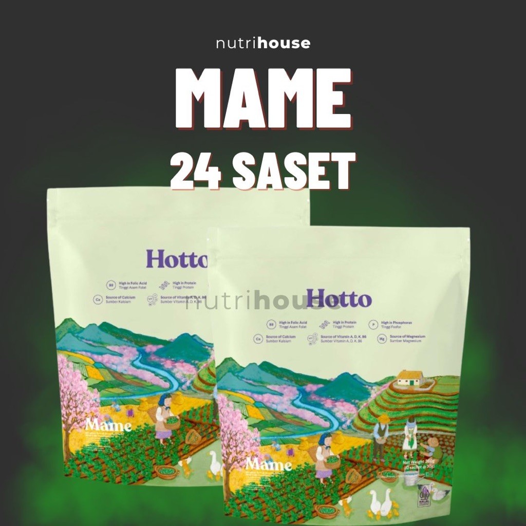 

Hotto Mame 2 pouch 24 saset Multigrain Oat Protein Nutrihouse