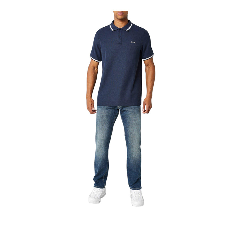 Slazenger Men's Leisure Short Sleeve Polo Shirts - Navy