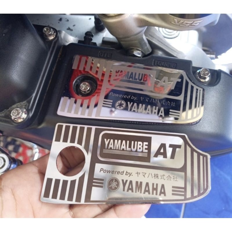 Emblem cover CVT emblem cvt Yamaha mio sporty smile stainlessCO