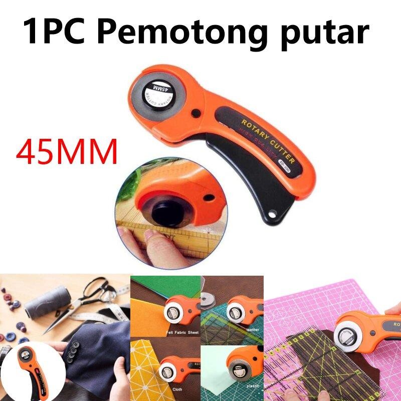 

Mall Kualitas Pemotong putar kain 45mm Alat Pemotong Kulit Kerajinan Kulit Kain Lingkaran DIY