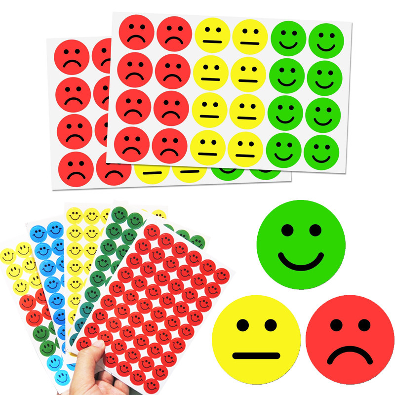 

240-2160pcs Stickers Teacher Classroom School Reward Kids Student Planner Kindergarten Happy/Sad Sticker