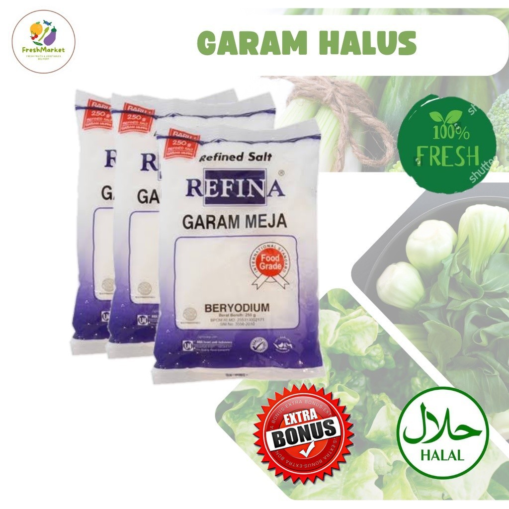 

Garam Halus Refina 250 Gram Sayurinstant