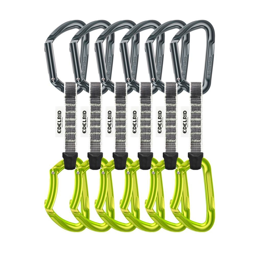 Edelrid Pure Set Sixpack Quickdraw 10cm - Runner Pack of 6 Climbing Safety Rescue Panjat Tebing Cara