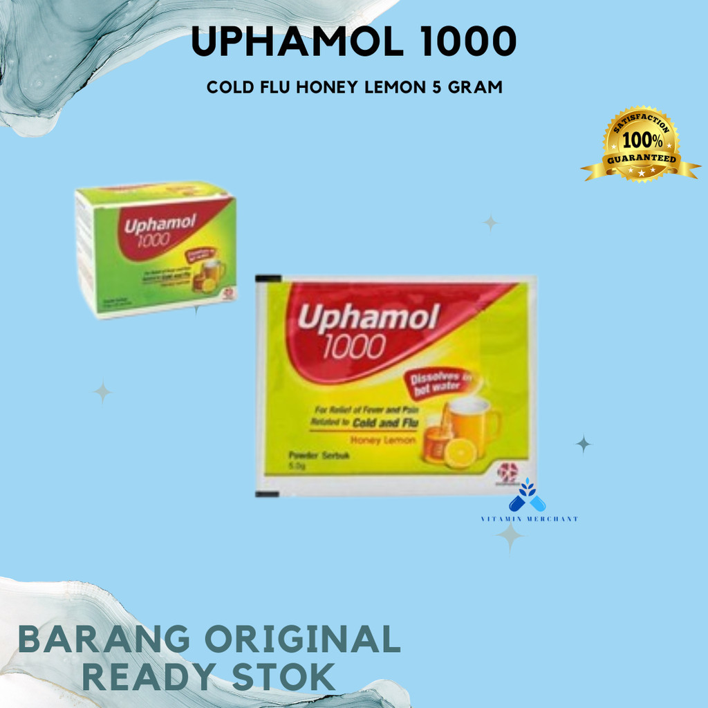 Uphamol 1000 Cold Flu Honey Lemon 5 Gram - w&w