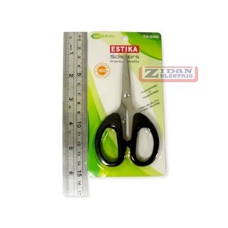 

Estika Gunting Kertas Kain Stainless Steel Kecil / Gunting Dapur Kecil Anti Karat Stainless Steel