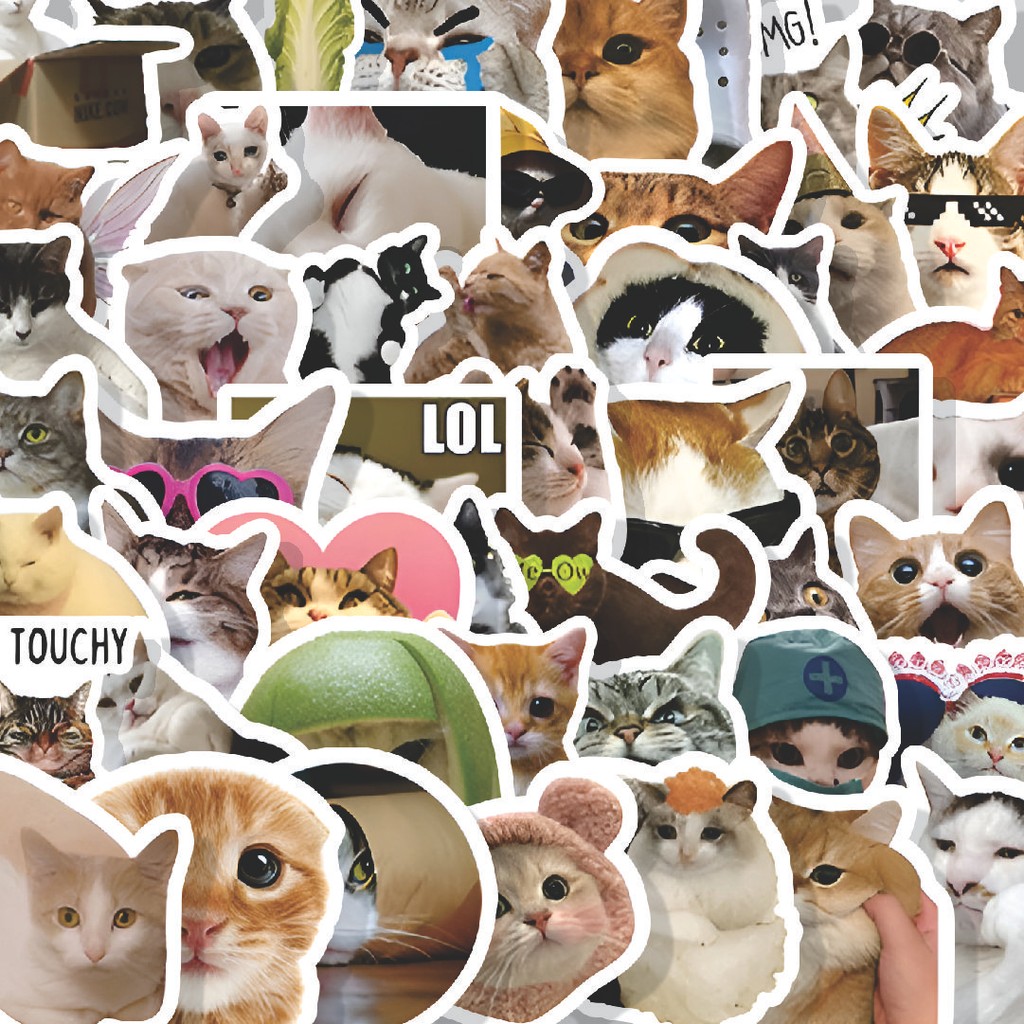 

Stiker Cutting Pack Stiker Funny Cats Series [Seri Kucing Lucu] Isi 100Pcs Series Aesthetic Lucu Keren Untuk Koper Bahan Vynil