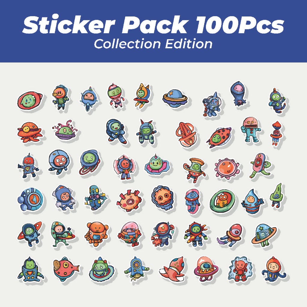 

Hot Stiker Alien Exquisite Lucu Anti Air Stikers Berperekat Waterproof Sticker Decal Buat Motor Helm Buku Journal Koper Casing HP Laptop Botol Minum