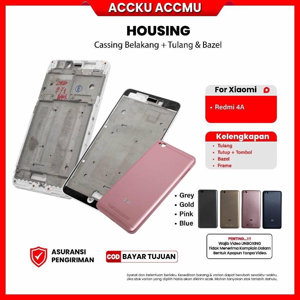 Terbaru Housing Xiaomi Redmi 4a Kesing Xiaomi Redmi 4a