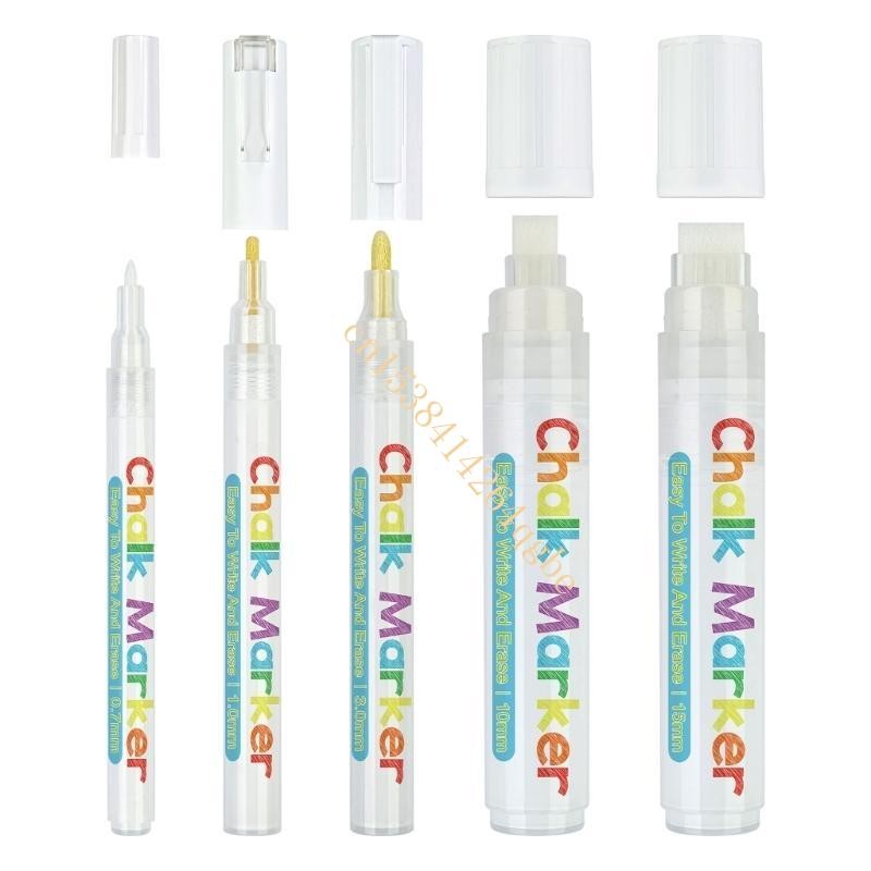 

5 Pcs Chalkboard Markers Erasable Chalk Marker White Liquid Chalk Marker 87hC