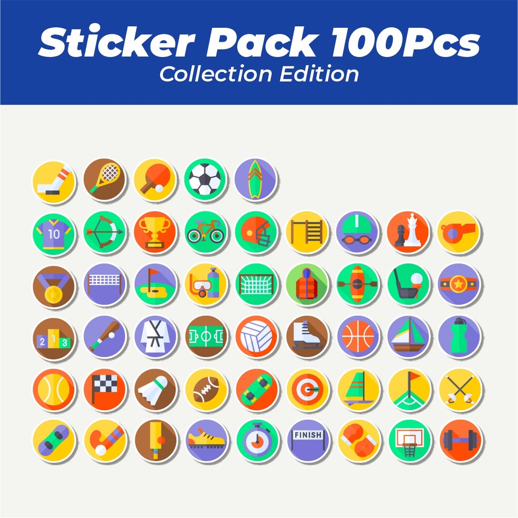 

Hot Stiker Sport Icon Pack [Paket Ikon Olahraga] Lucu Anti Air Stikers Berperekat Waterproof Sticker Decal Buat Motor Helm Buku Journal Koper Casing HP Laptop Botol Minum