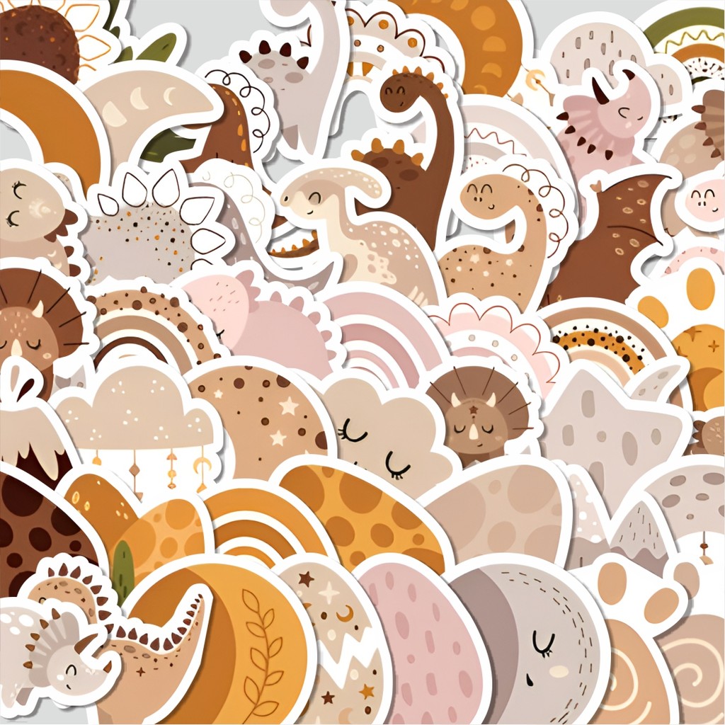 

Stiker Cutting Pack Stiker Small Bohemian Dinosaur Graffiti Isi 100Pcs Series Aesthetic Lucu Keren Untuk Koper Bahan Vynil